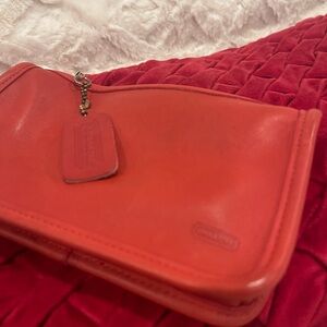 Vintage Coach chunky Vibrant Red Leather